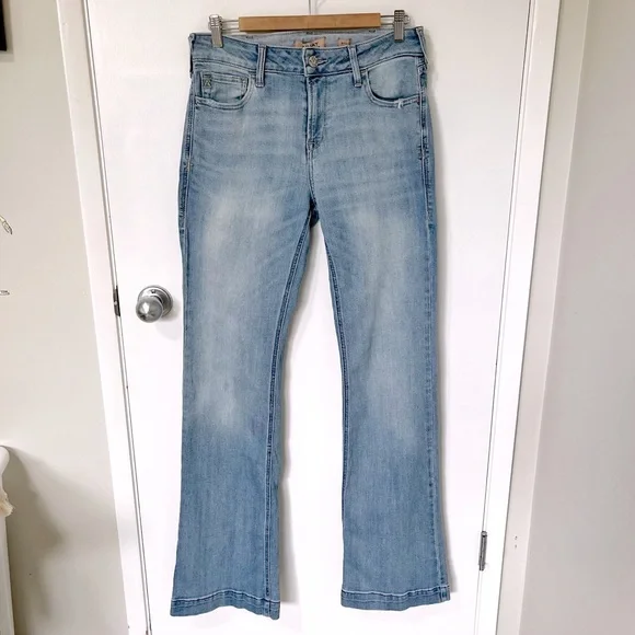 Ariat Perfect Rise Nia Slim Trouser Jeans Light Blue Flare Jean size 31 L - Picture 5 of 16